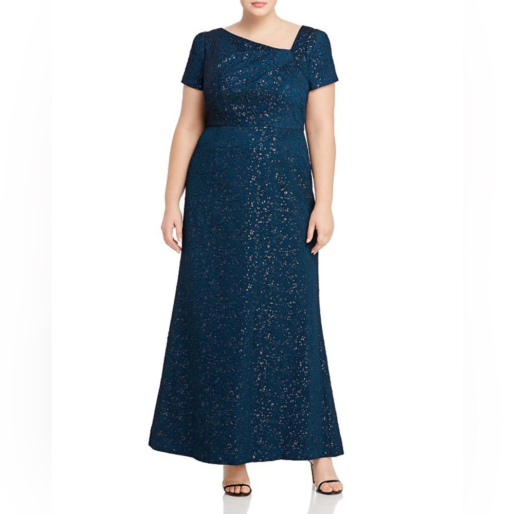Adrianna Papell Metallic Jacquard Gown- send an offer ❤️❤️